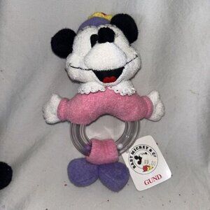 Baby Mickey & Co Gund Minnie Mouse Baby Toy Rattle NWT NOS‎